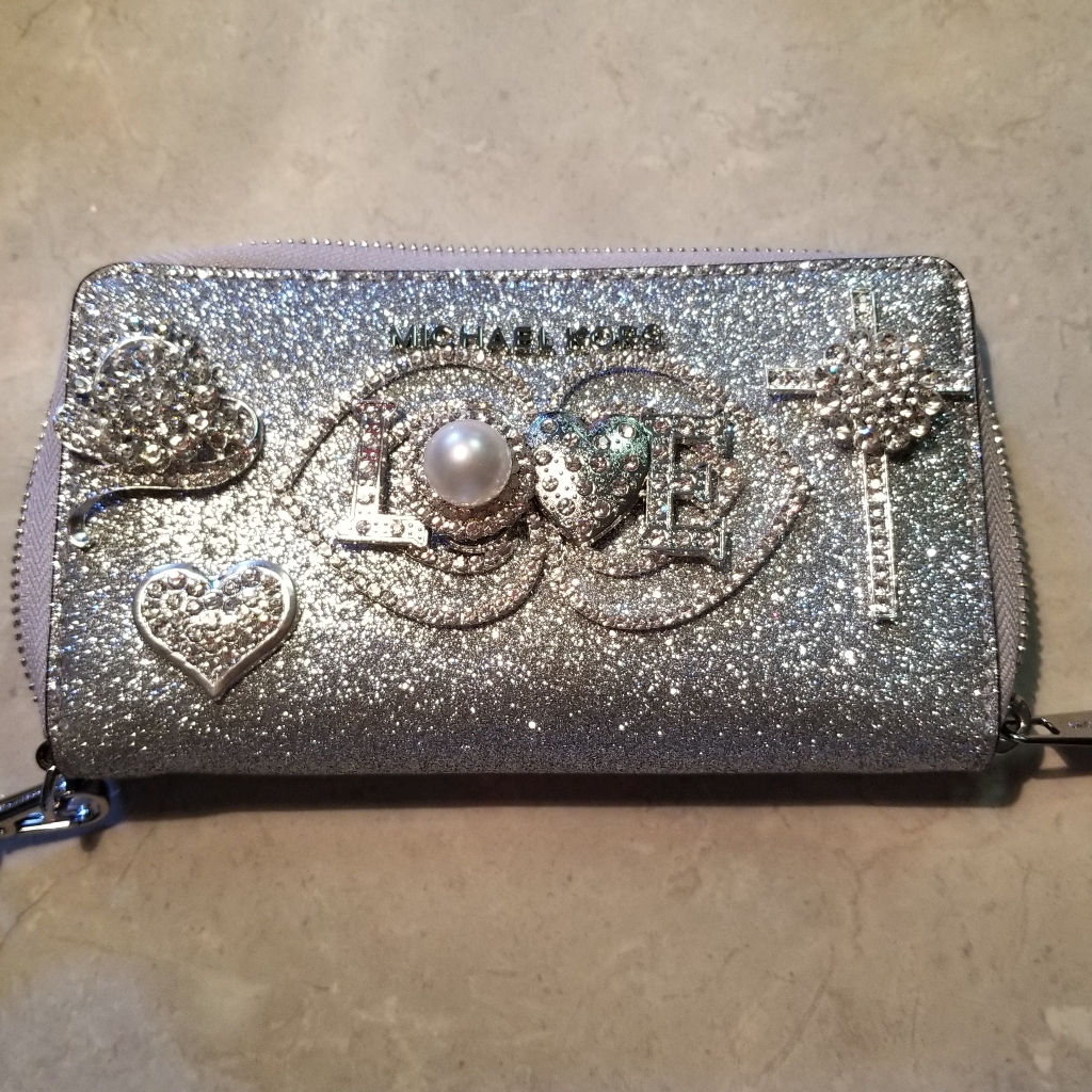 Michael Kors Silver Wallet-Nwt